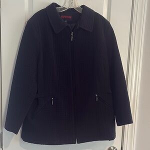 Avenue Black Puffer Jacket with Collared Neckline
